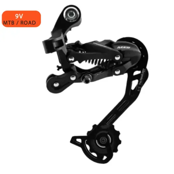 Tensor Mx-9 9Vel, Acero Y Resina Mtb, Negro Ontrail