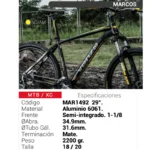 Marco Mtb Thorn Ex 29" Sin Tenedor  - Venzo