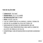 Tija Sillin Ruta Vibe 350Mm/0Mm Aluminio Negra Pro