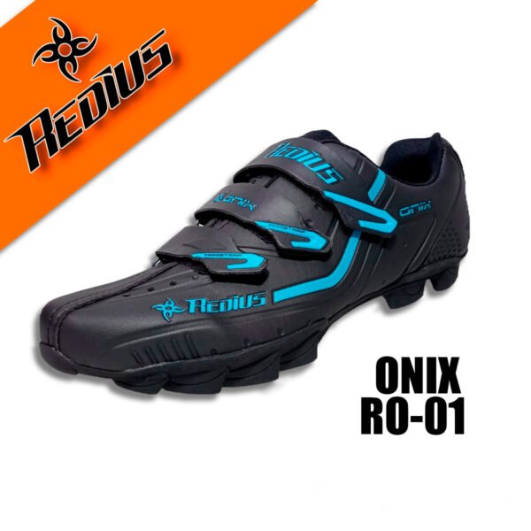 Zapatilla Mtb Onix Negra/Azul Celeste - Redius